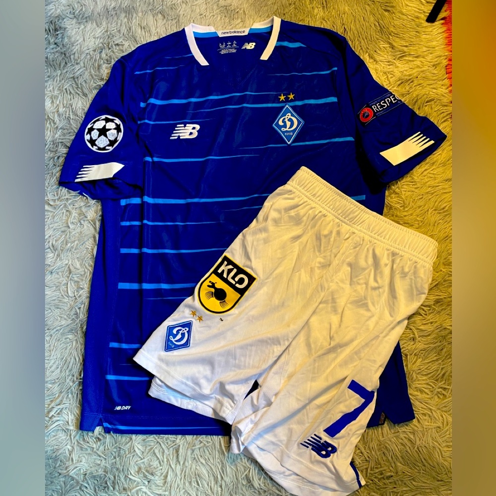 DYNAMO KYIV 2020/21 Match ISSUE WORN KIT VERBIC #7 UKRAINE CHAMPIONS LEAGUE